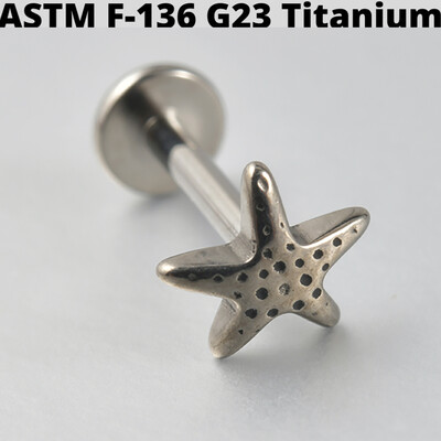 Cercei din cartilaj din titan solid Cz Steaua cu patru colțuri G23 Stud 16G Filet intern Sun Helix Ureche Tragus Piercing Bijuterii