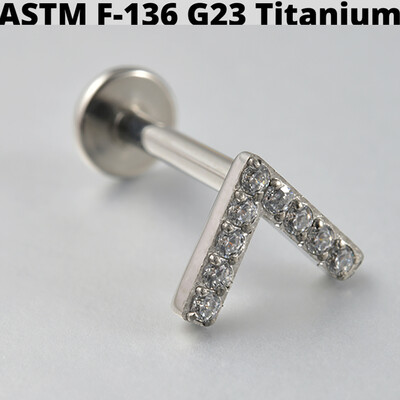 Cercei din cartilaj din titan solid Cz Steaua cu patru colțuri G23 Stud 16G Filet intern Sun Helix Ureche Tragus Piercing Bijuterii