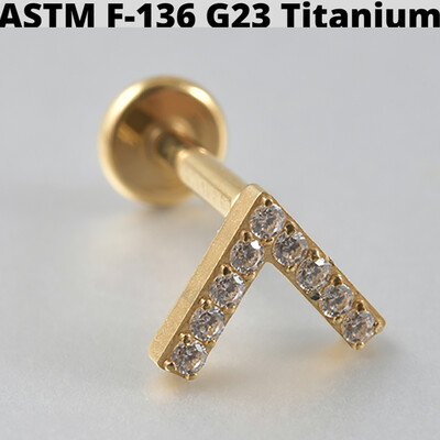 Cercei din cartilaj din titan solid Cz Steaua cu patru colțuri G23 Stud 16G Filet intern Sun Helix Ureche Tragus Piercing Bijuterii