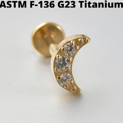 Cercei din cartilaj din titan solid Cz Steaua cu patru colțuri G23 Stud 16G Filet intern Sun Helix Ureche Tragus Piercing Bijuterii