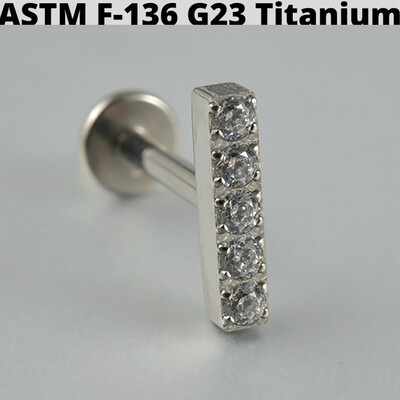 Cercei din cartilaj din titan solid Cz Steaua cu patru colțuri G23 Stud 16G Filet intern Sun Helix Ureche Tragus Piercing Bijuterii