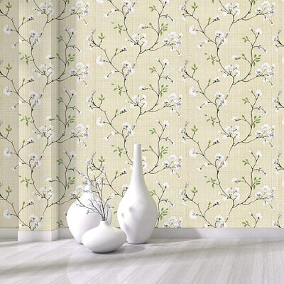 Plum Blossom Peel and Stick tapéta bézs öntapadós tapéta eltávolítható modern textúrájú tapéta vízálló vinil fólia
