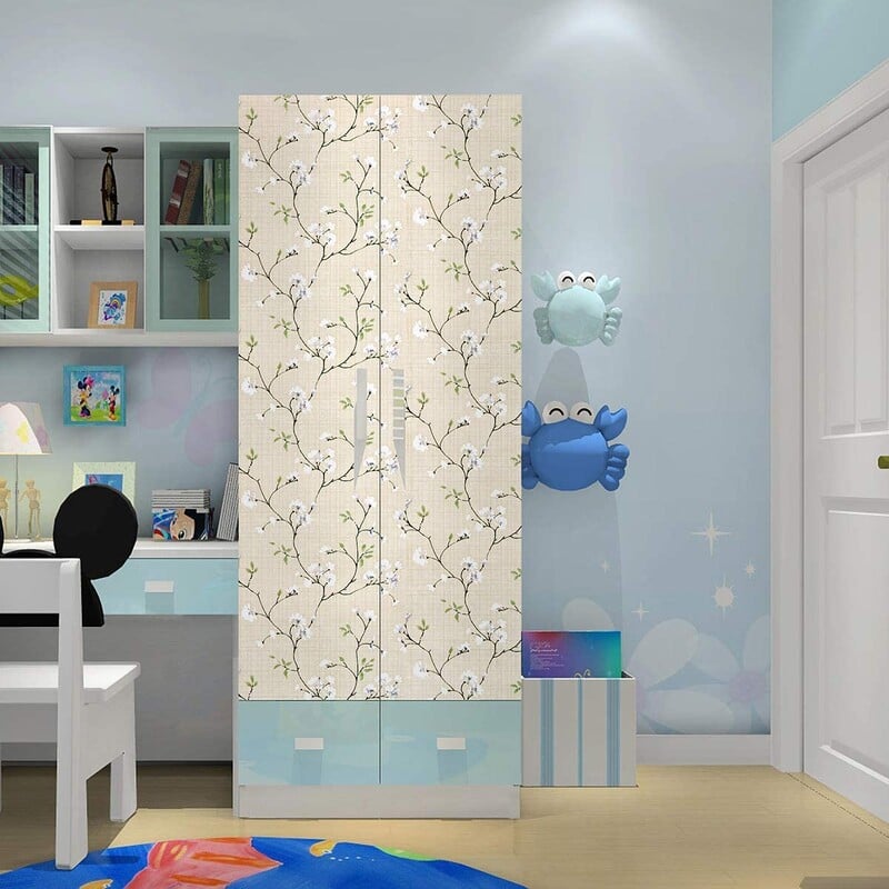 Plum Blossom Peel and Stick tapéta bézs öntapadós tapéta eltávolítható modern textúrájú tapéta vízálló vinil fólia