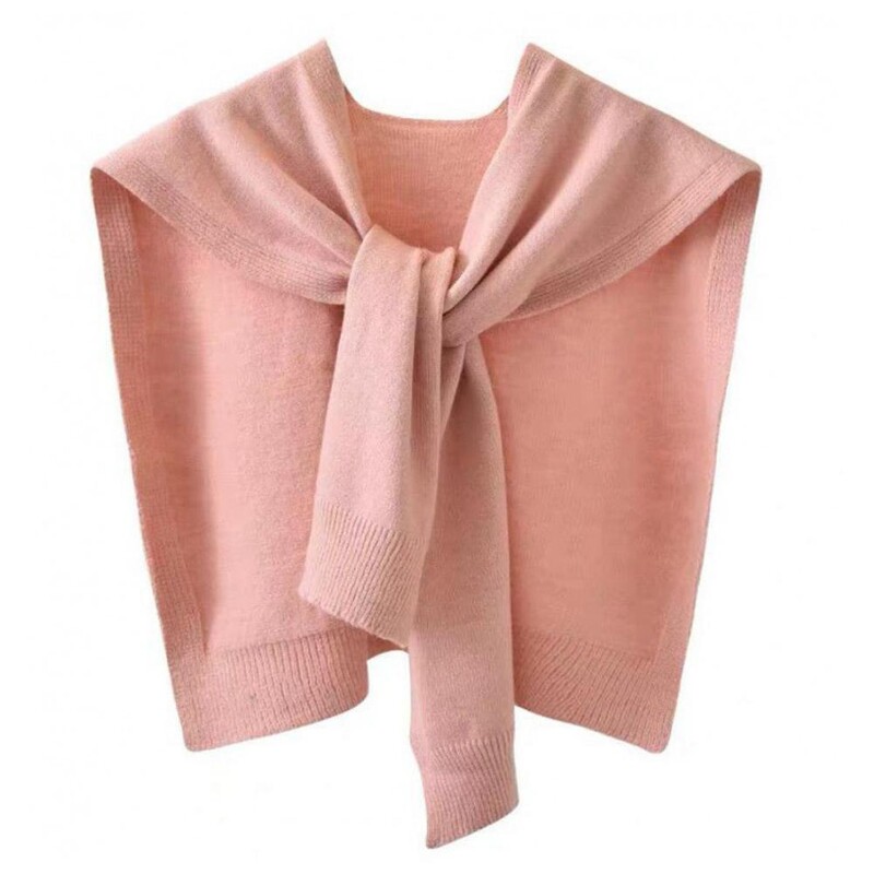 Core fonott fonal kötött kendő női színes vékony kendő nyári csomózott hamis gallér sál