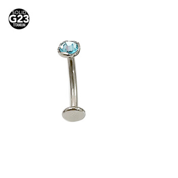 G23 Titanium14G ανάποδα Piercing σώματος Nombril Ombligo Δαχτυλίδια κοιλιάς Ανδρικά Γυναικεία Κοσμήματα Σώματος Κρυστάλλινο Δαχτυλίδι αφαλού Μπάρα Καμπύλη