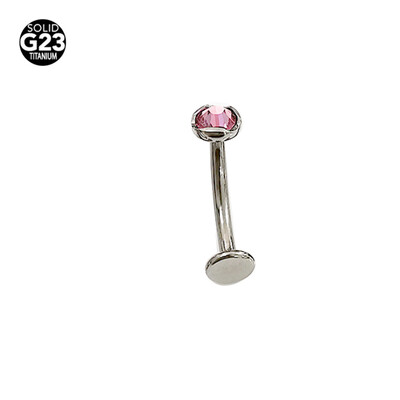 G23 Titanium14G apverstas kūno auskarų vėrimas Nombril Ombligo Pilvo žiedai Vyrams Moterims Kūno papuošalai Krištolo bambos žiedo juostos kreivė