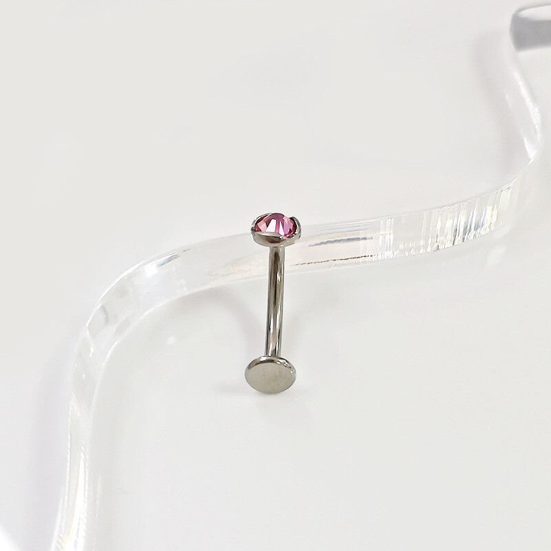 G23 Titanium14G apverstas kūno auskarų vėrimas Nombril Ombligo Pilvo žiedai Vyrams Moterims Kūno papuošalai Krištolo bambos žiedo juostos kreivė