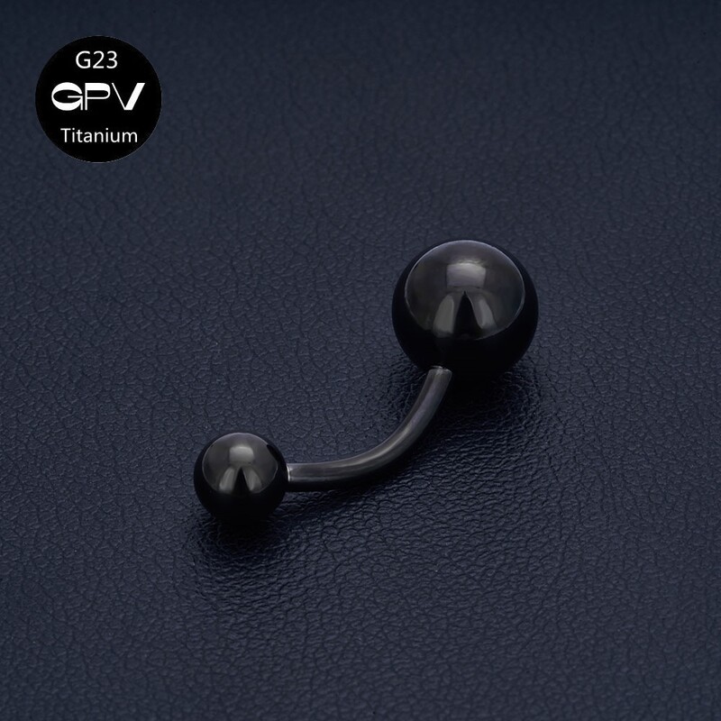 10 DB 14G köldökgyűrű Köldök G23 titán piercing alap test piercing ékszer 8 mm rúd párok stílusú köldök köröm