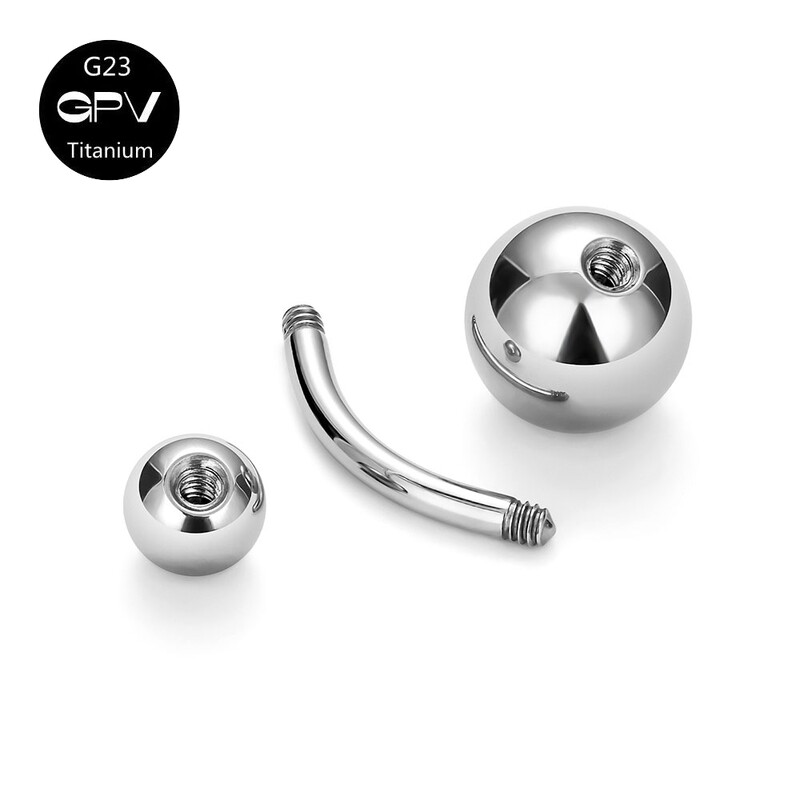 10 DB 14G köldökgyűrű Köldök G23 titán piercing alap test piercing ékszer 8 mm rúd párok stílusú köldök köröm