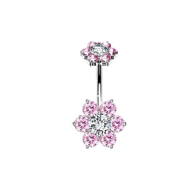 1 ks ružová koruna krúžky do pupka šperky z nehrdzavejúcej ocele srdce piercing do pupka činka krištáľ roztomilé krúžky do brucha pre ženy dievčatá