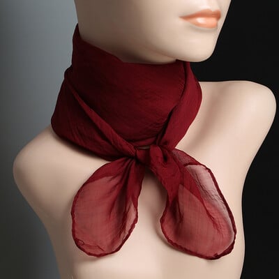 Νέα 70X70cm Simulation Μεταξωτά Κασκόλ Γυναικεία Ευέλικτο Μικρό Τετράγωνο Μασίφ Κασκόλ Σιφόν Κασκόλ Κασκόλ δώρο για πάρτι