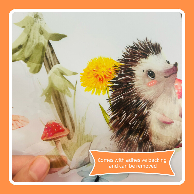 Miško gyvūnai Sienų lipdukai Animaciniai filmai Lapė Ežiukas Pušis Vinilo lipdukai vaikų kambariui Kūdikių miegamojo namų sienų apdaila