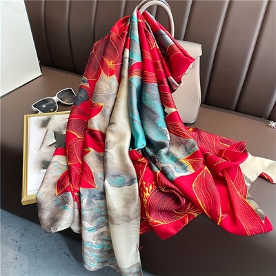 2024 Új luxusmárka selyem sál női állatmintás hangtompító kendők pakolások sálak hidzsáb Bufanda foulard női bandana 180*90 cm