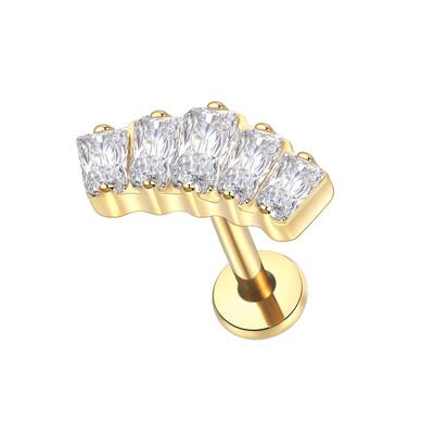 1 buc. Cercei tip titan G23 pentru cartilajul urechii Helix Daith Piercing Tragus pentru femei cu fir intern Labret Piercing inel pentru buze 16G