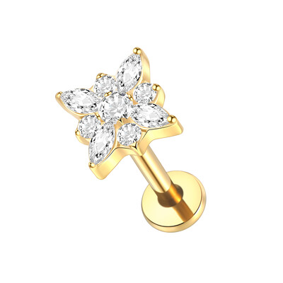 1 buc. Cercei tip titan G23 pentru cartilajul urechii Helix Daith Piercing Tragus pentru femei cu fir intern Labret Piercing inel pentru buze 16G