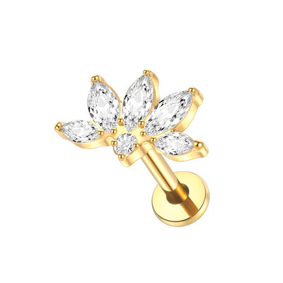 1 buc. Cercei tip titan G23 pentru cartilajul urechii Helix Daith Piercing Tragus pentru femei cu fir intern Labret Piercing inel pentru buze 16G