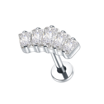 1 buc. Cercei tip titan G23 pentru cartilajul urechii Helix Daith Piercing Tragus pentru femei cu fir intern Labret Piercing inel pentru buze 16G