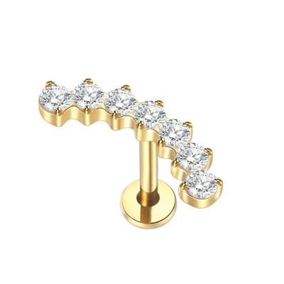 1 buc. Cercei tip titan G23 pentru cartilajul urechii Helix Daith Piercing Tragus pentru femei cu fir intern Labret Piercing inel pentru buze 16G