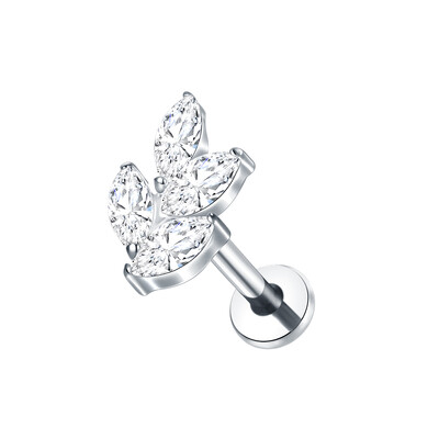 1 buc. Cercei tip titan G23 pentru cartilajul urechii Helix Daith Piercing Tragus pentru femei cu fir intern Labret Piercing inel pentru buze 16G