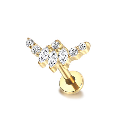 1 buc. Cercei tip titan G23 pentru cartilajul urechii Helix Daith Piercing Tragus pentru femei cu fir intern Labret Piercing inel pentru buze 16G