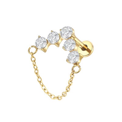 1 buc. Cercei tip titan G23 pentru cartilajul urechii Helix Daith Piercing Tragus pentru femei cu fir intern Labret Piercing inel pentru buze 16G