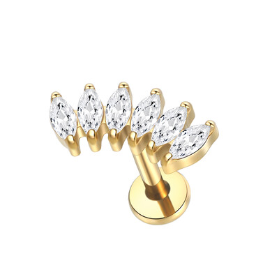 1 buc. Cercei tip titan G23 pentru cartilajul urechii Helix Daith Piercing Tragus pentru femei cu fir intern Labret Piercing inel pentru buze 16G