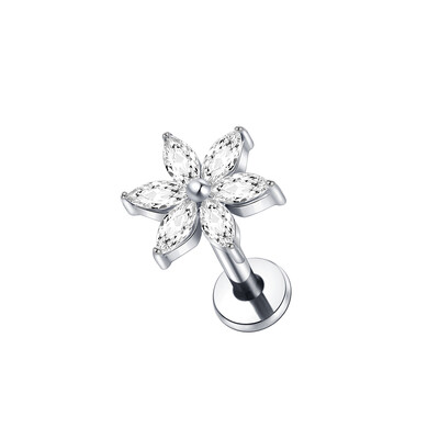 1 buc. Cercei tip titan G23 pentru cartilajul urechii Helix Daith Piercing Tragus pentru femei cu fir intern Labret Piercing inel pentru buze 16G