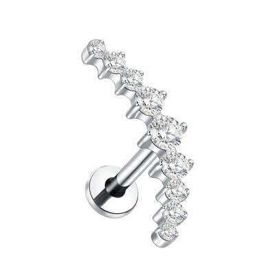 1 buc. Cercei tip titan G23 pentru cartilajul urechii Helix Daith Piercing Tragus pentru femei cu fir intern Labret Piercing inel pentru buze 16G