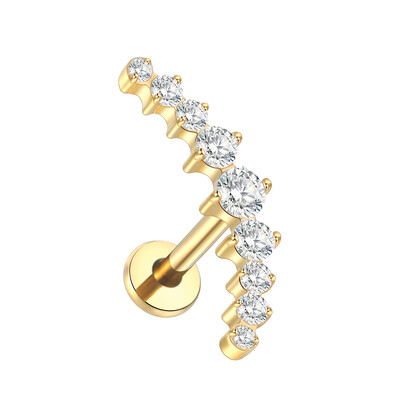 1 buc. Cercei tip titan G23 pentru cartilajul urechii Helix Daith Piercing Tragus pentru femei cu fir intern Labret Piercing inel pentru buze 16G