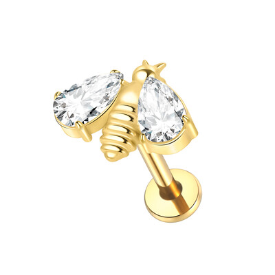 1 buc. Cercei tip titan G23 pentru cartilajul urechii Helix Daith Piercing Tragus pentru femei cu fir intern Labret Piercing inel pentru buze 16G