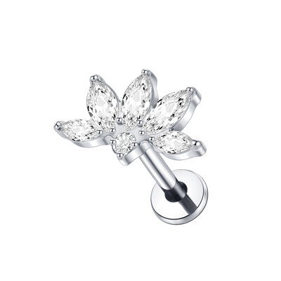 1 buc. Cercei tip titan G23 pentru cartilajul urechii Helix Daith Piercing Tragus pentru femei cu fir intern Labret Piercing inel pentru buze 16G