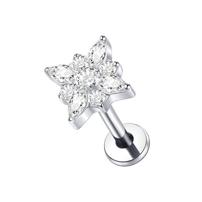 1 buc. Cercei tip titan G23 pentru cartilajul urechii Helix Daith Piercing Tragus pentru femei cu fir intern Labret Piercing inel pentru buze 16G