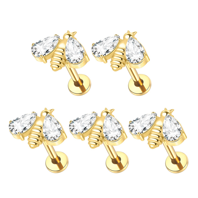 1 buc. Cercei tip titan G23 pentru cartilajul urechii Helix Daith Piercing Tragus pentru femei cu fir intern Labret Piercing inel pentru buze 16G