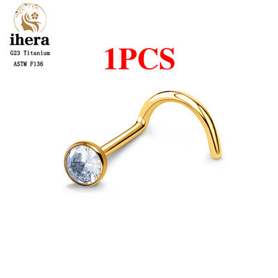 1/10 ks ASTM F136 G23 titánové piercing do nosa 20G v tvare L 2-3 mm zirkónové piercingové krúžky do tela