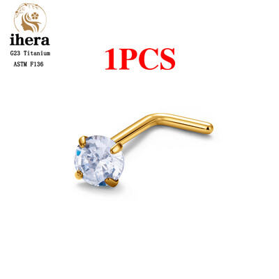 1/10 ks ASTM F136 G23 titánové piercing do nosa 20G v tvare L 2-3 mm zirkónové piercingové krúžky do tela