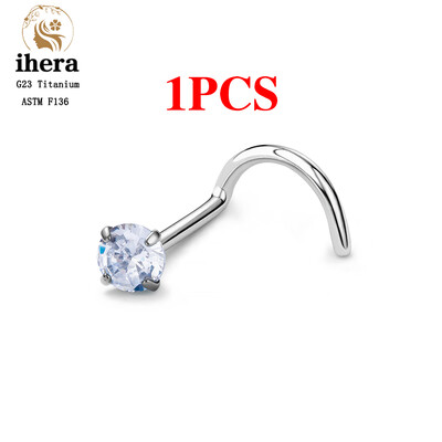 1/10 ks ASTM F136 G23 titánové piercing do nosa 20G v tvare L 2-3 mm zirkónové piercingové krúžky do tela