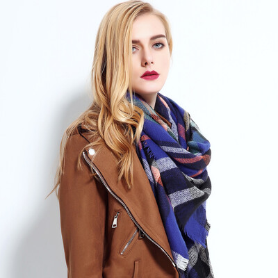 2024. Najnoviji dizajnerski šalovi Ženski luksuzni karirani šalovi Šalovi Brand Pleteni Bufandas od kašmira Invierno Mujer Fashion Bandana Wrap