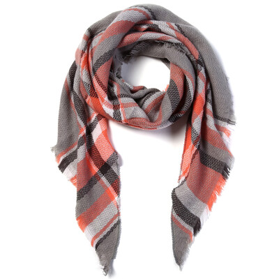 2024. Najnoviji dizajnerski šalovi Ženski luksuzni karirani šalovi Šalovi Brand Pleteni Bufandas od kašmira Invierno Mujer Fashion Bandana Wrap