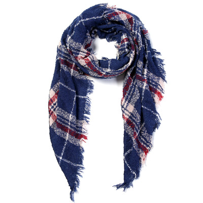 2024. Najnoviji dizajnerski šalovi Ženski luksuzni karirani šalovi Šalovi Brand Pleteni Bufandas od kašmira Invierno Mujer Fashion Bandana Wrap