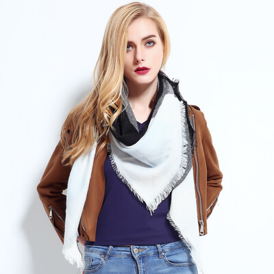 2024. Najnoviji dizajnerski šalovi Ženski luksuzni karirani šalovi Šalovi Brand Pleteni Bufandas od kašmira Invierno Mujer Fashion Bandana Wrap