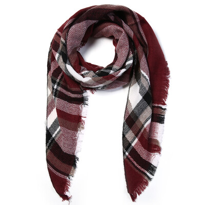 2024. Najnoviji dizajnerski šalovi Ženski luksuzni karirani šalovi Šalovi Brand Pleteni Bufandas od kašmira Invierno Mujer Fashion Bandana Wrap