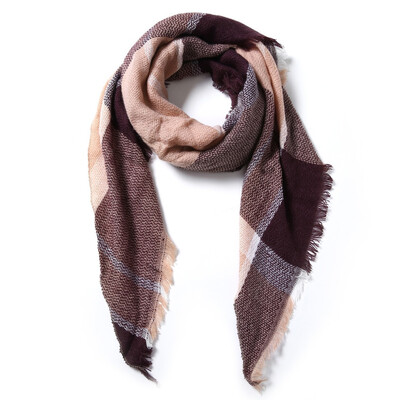 2024. Najnoviji dizajnerski šalovi Ženski luksuzni karirani šalovi Šalovi Brand Pleteni Bufandas od kašmira Invierno Mujer Fashion Bandana Wrap