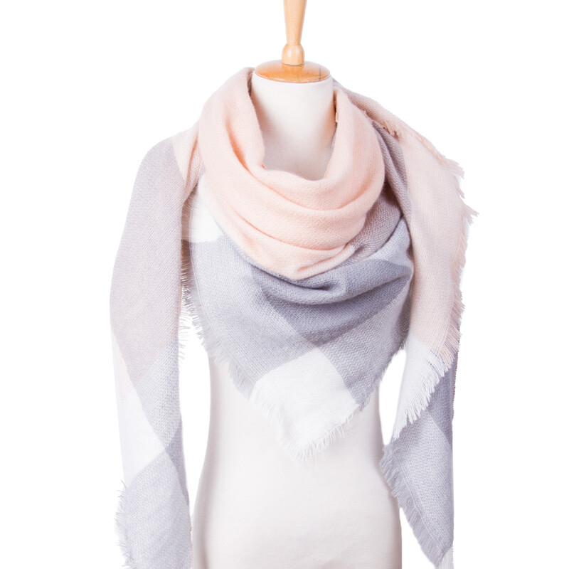 2024. Najnoviji dizajnerski šalovi Ženski luksuzni karirani šalovi Šalovi Brand Pleteni Bufandas od kašmira Invierno Mujer Fashion Bandana Wrap