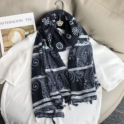 36 σχέδια Floral print Voile Φούντα σάλι βισκόζης Κασκόλ Μαλακό λεπτό περιτύλιγμα Pashmina Headband Bufandas Muslim Hijab Sjaal 180*90cm