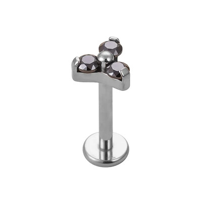 ASTM F136 titan CZ triunghi de piatră Labret Stud Helix Urechi Cartilage Cercei PIERC urechi Studs Lip Ring Bar Body Piercing Bijuterii