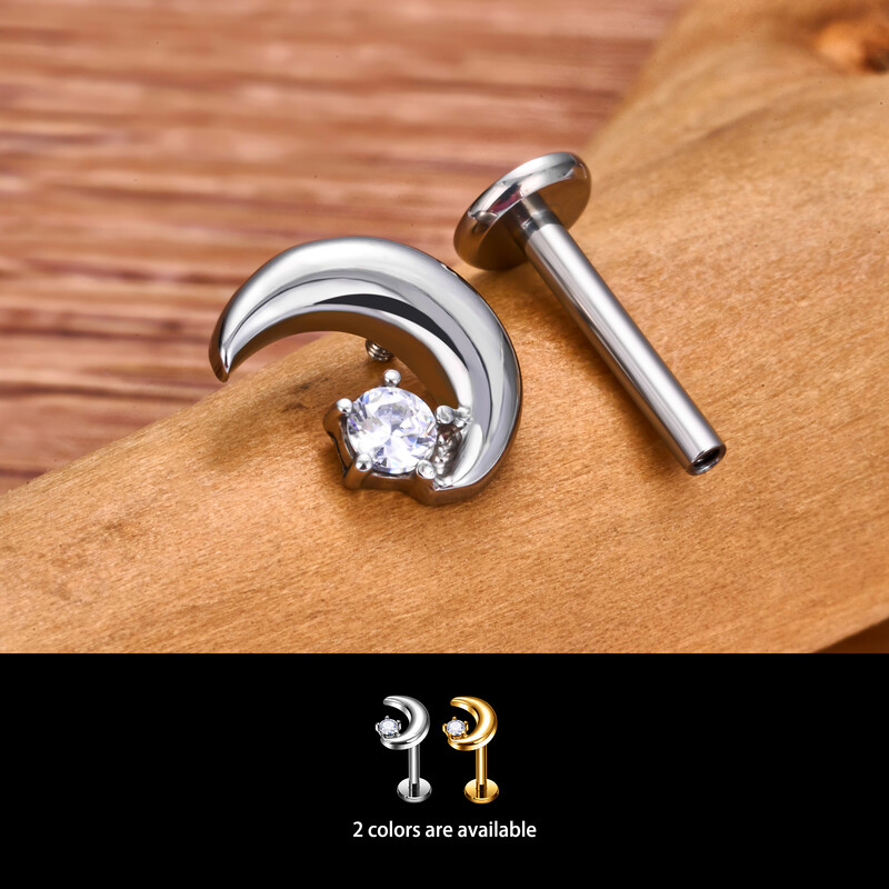 G23 Titanium Labret Lip Nazal Nail Stud cercei pentru femei ASTM F136 Piercing Body Jewelr 16G Cercei Tragus Cartilage