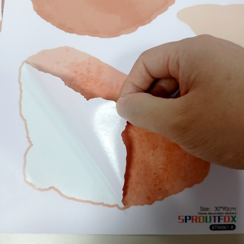 Autocolante de perete Boho Terrazzo Model geometric neregulat Plante cu frunze Abstracte Moderne Decalcomanii de perete pentru living dormitor Decor