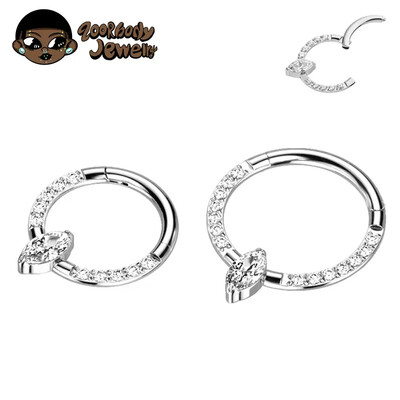 ASTM F136 titán orrgyűrűk Septum Piercing 16G Marquise fülbevaló Helix Daith Piercing Punk implantátum minőségű titán testékszerek