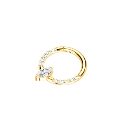 Titánové krúžky do nosa ASTM F136, piercing do septa 16G, náušnica Marquise, piercing Helix Daith, punkové implantátové titánové šperky
