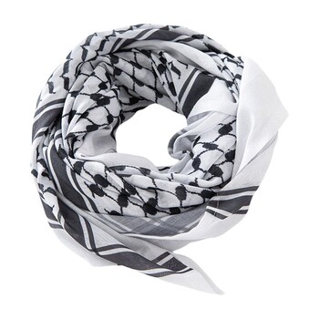 Arab Men Hijab Classic Palestine Μαύρο Λευκό Keffiyeh Square Print Κασκόλ Shemagh Κασκόλ Ισλάμ Σαουδική Αραβία Κασκόλ στον λαιμό στο κεφάλι